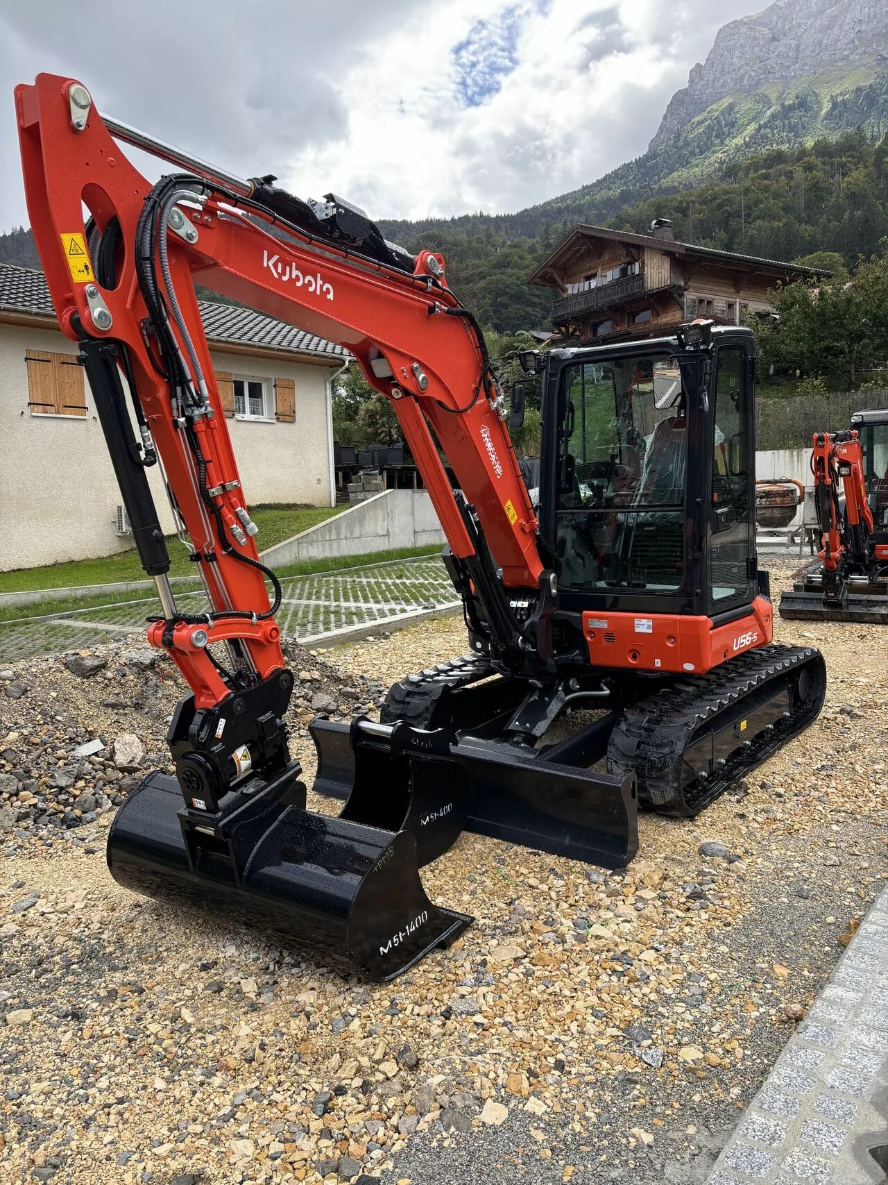 Image d'une pelle mécanique de marque kubota